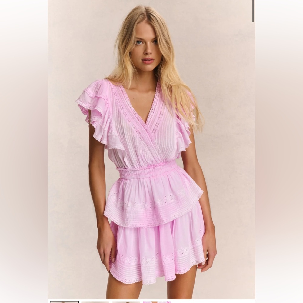 NWT LoveShackFancy Gwen Dress Peony Pink
